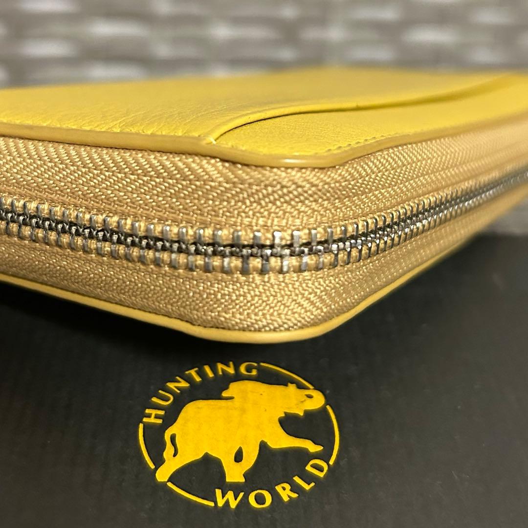 ハンティングワールド 長財布 クリームイエロー - メルカリ