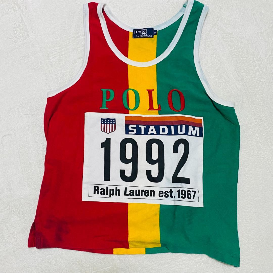 POLO ラルフローレン 1992 STADIUM ラスタカラー タンクトップ - メルカリ