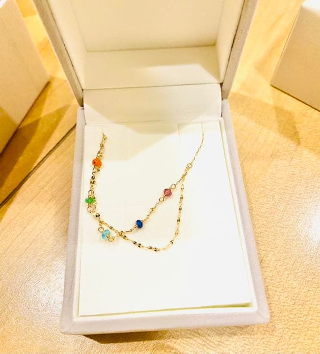 K10YG カラーストーン ブレスレット Jewel closet by L&Co. ブレスレット K10 カラーストーン ブレスレット