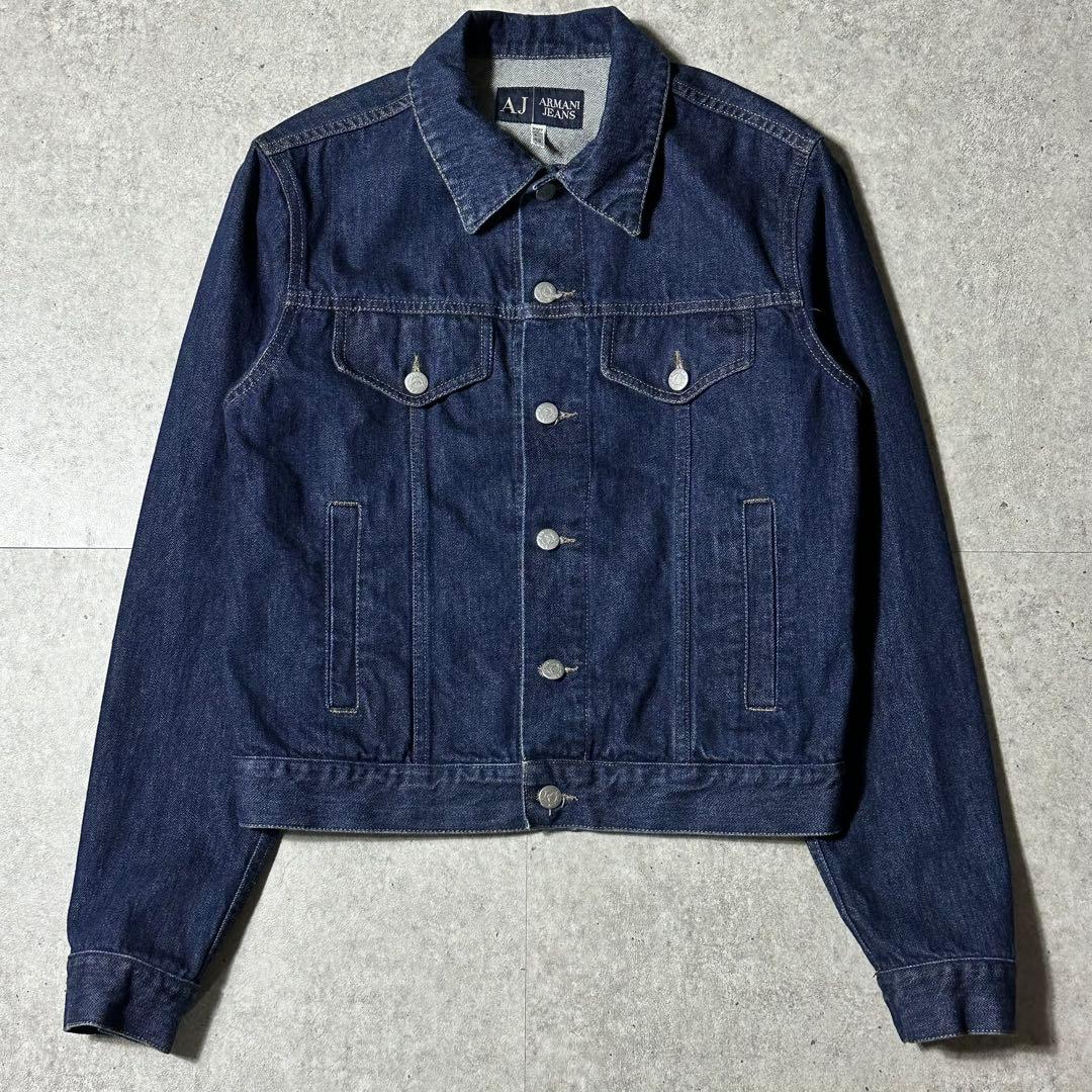 美品00s ARMANI JEANS トラッカー デニムジャケット 32 ARMANI JEANS - 美品00s ARMANI JEANS トラッカー デニムジャケット 32