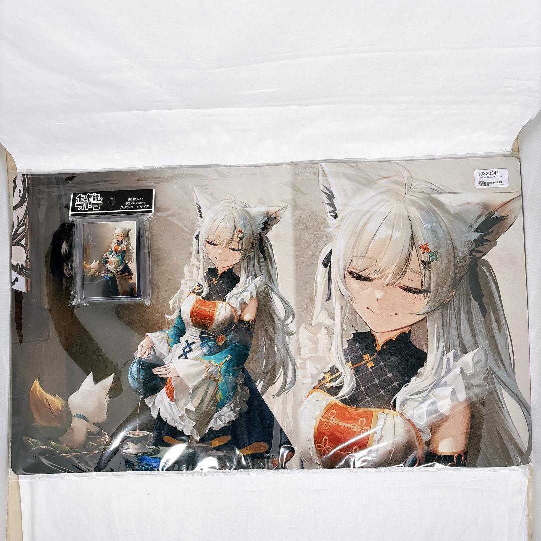 ホロライブ 白上フブキ 絵画パロ スリーブ プレイマット セット 【mika