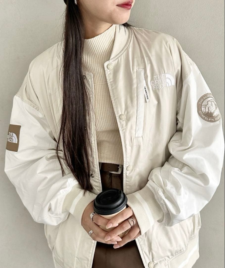 ノースフェイス ロゴ刺繍 ワッペン スタジャン プレイヤーヴァーシティ