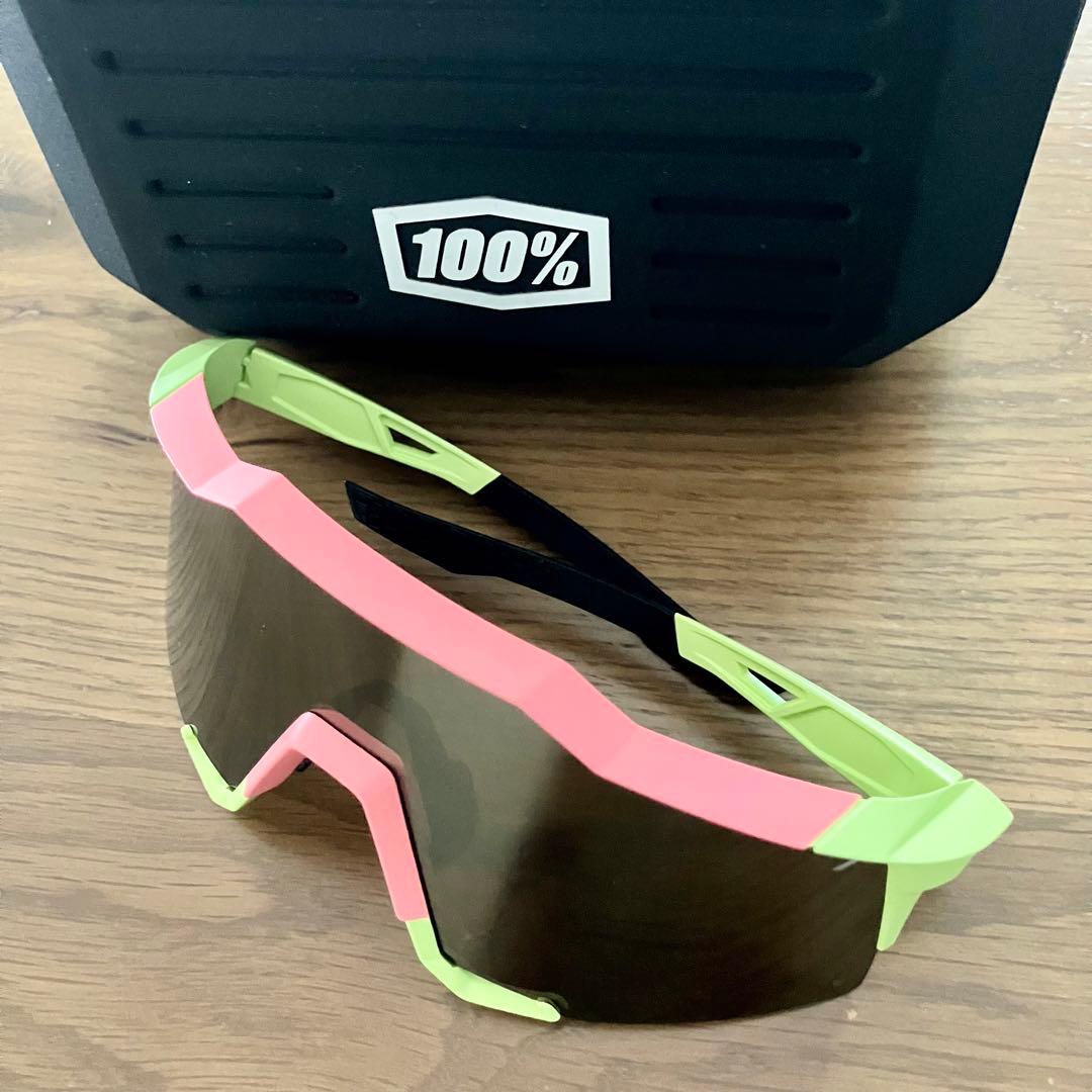 【美品】100% SPEED CRAFT サングラス 100% ワンハンドレッド SPEEDCRAFT スピードクラフト SOFT TACT BLACK