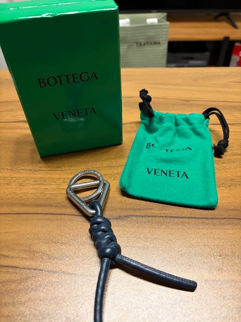 BOTTEGA VENETA ネイビー キーホルダー ボッテガヴェネタ (ボッテガ・ヴェネタ) キーリング アクセサリー