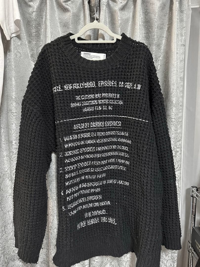 DAIRIKU 20AW ブラック ニットセーター 中古・古着通販】DAIRIKU (ダイリク) 厚手ニット ブラック サイズ:Free