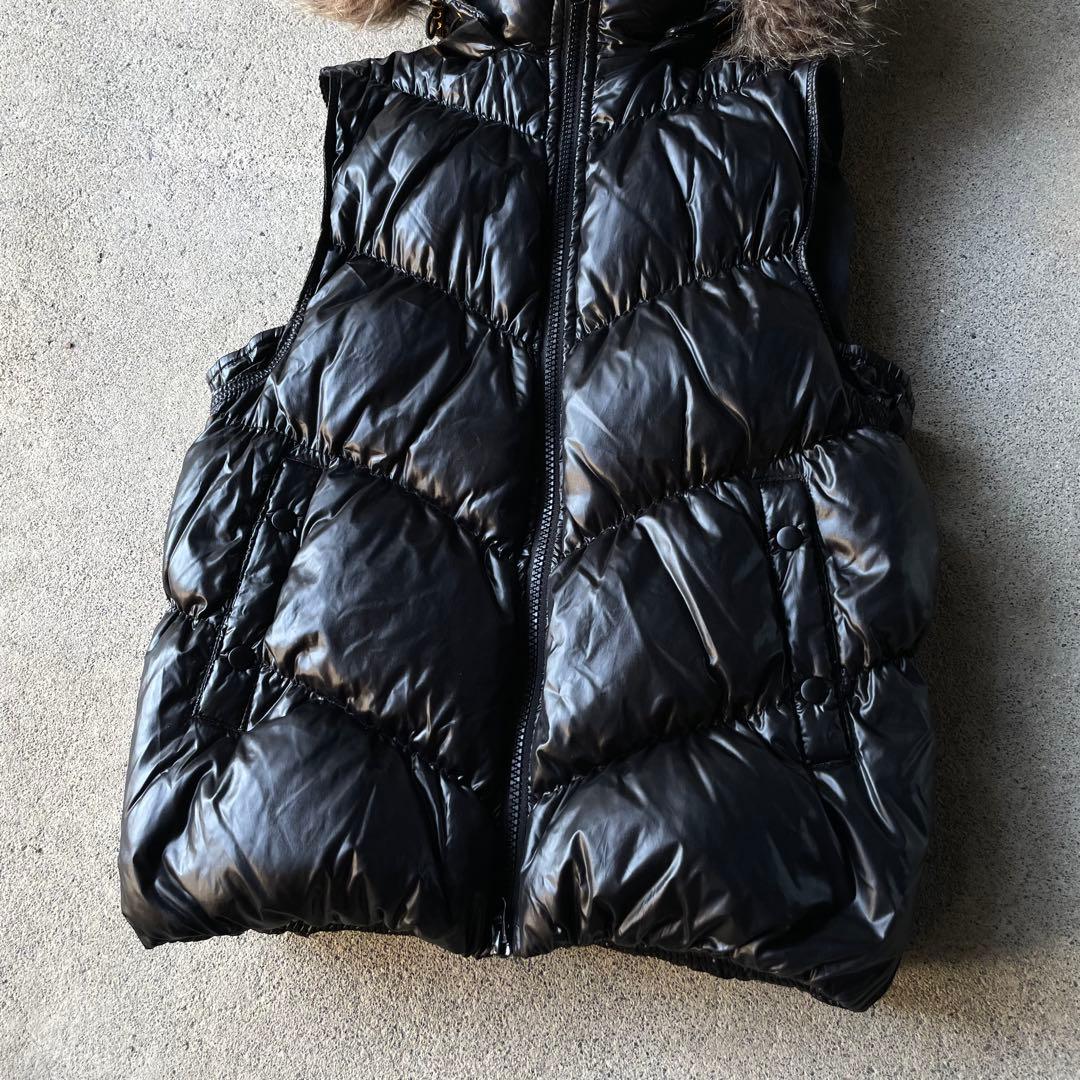 00s old gap ファー ダウン ベスト 光沢 y2k archive - メルカリ