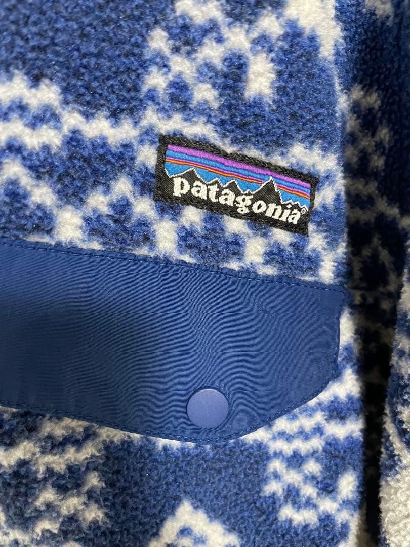 2011年 patagoniaフリース シンチラスナップT 雪柄 S