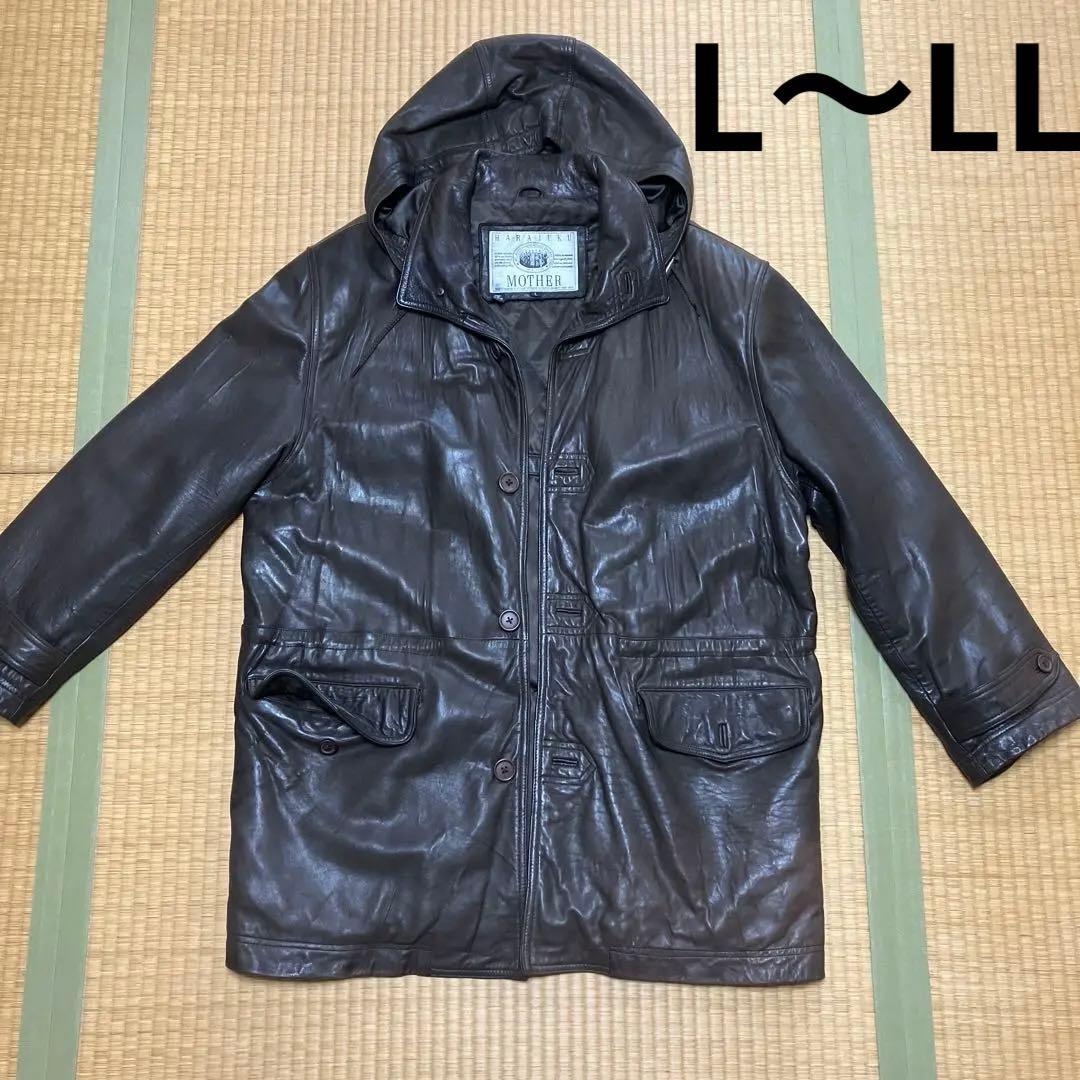 原宿マザーHARAJUKU MOTHER レザージャケット フード付き ラム - メルカリ