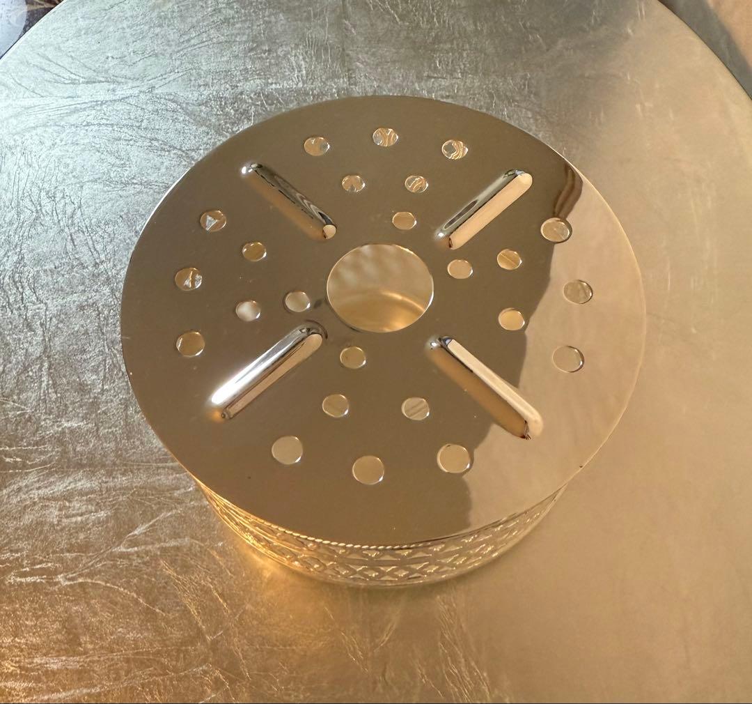 極美品 早川製／ポット・ウォーマー／銀メッキ仕上／早川シルバー製