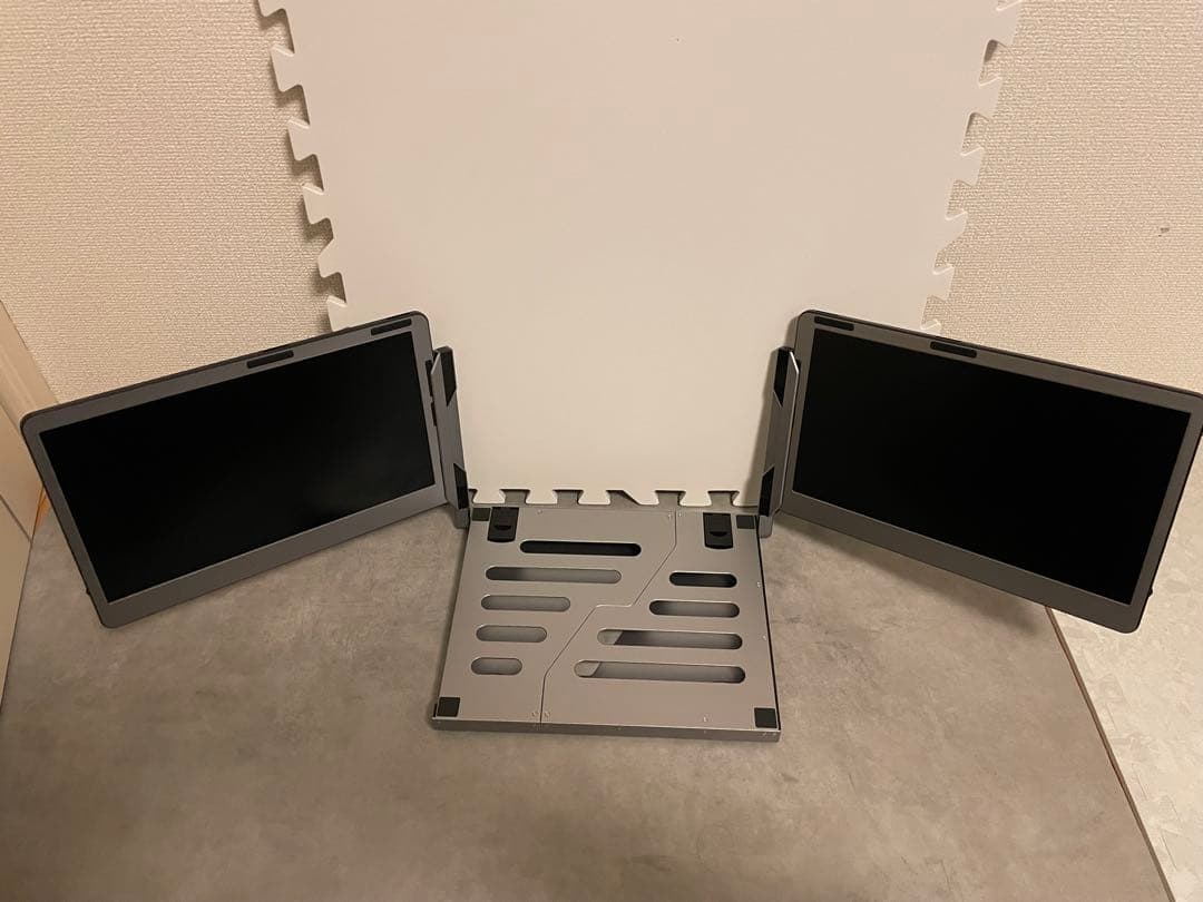 Kwumsy F2 トリプルポータブルモニター 14\" 画面×2 &スタンド Kwumsy F2 360°回転トリプルポータブルラップトップモニター