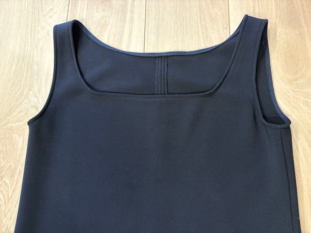 NOBLE ニットライクジョーゼットワンピースネイビー 38 25SS - メルカリ