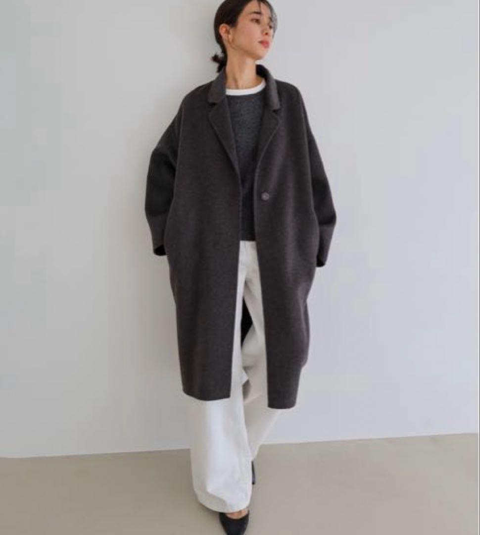 【新品】大人気 evernavyエバーネイビー リバーロングコクーンコート M andme｜リバー ロング コクーン コート evernavy エバーネイビー