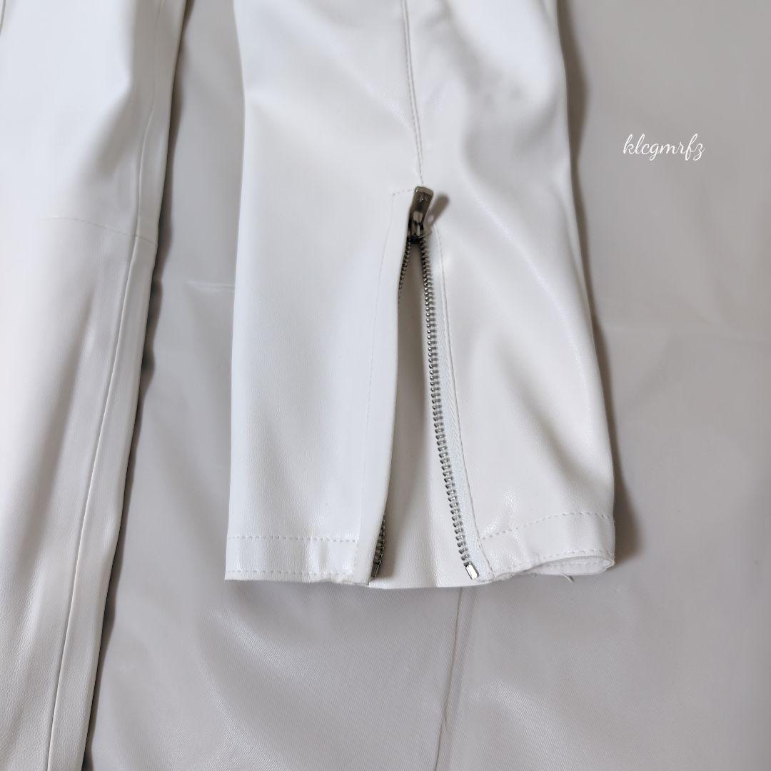 未使用 ダブスタ Sov. puレザー ジップ コート オフ白 新品 ソブ