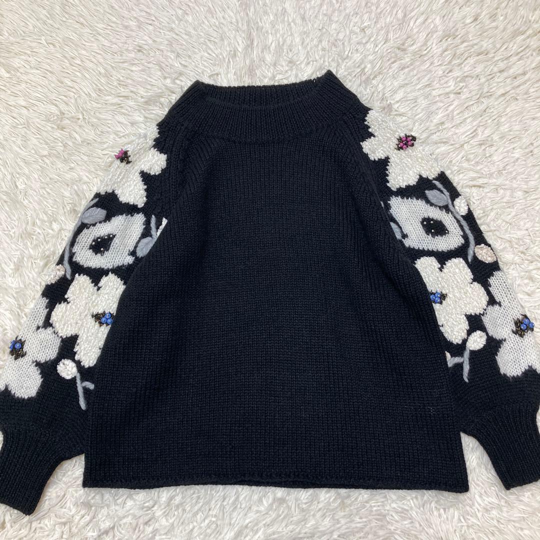 BEARDSLEY ビアズリー 袖ジャガードニット - メルカリ