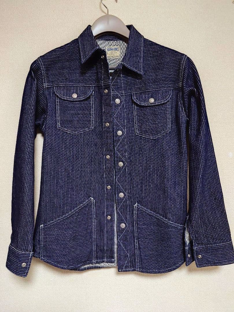 KOJIMA GENES 児島ジーンズ ストライプカバーオール Мサイズ - メルカリ