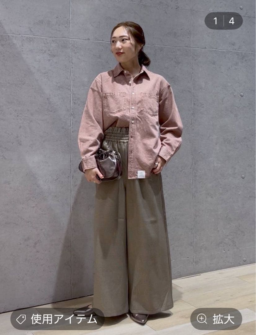 完売色 新品 レプシィム lepsim デニムシャツ ブラウンピンク - メルカリ