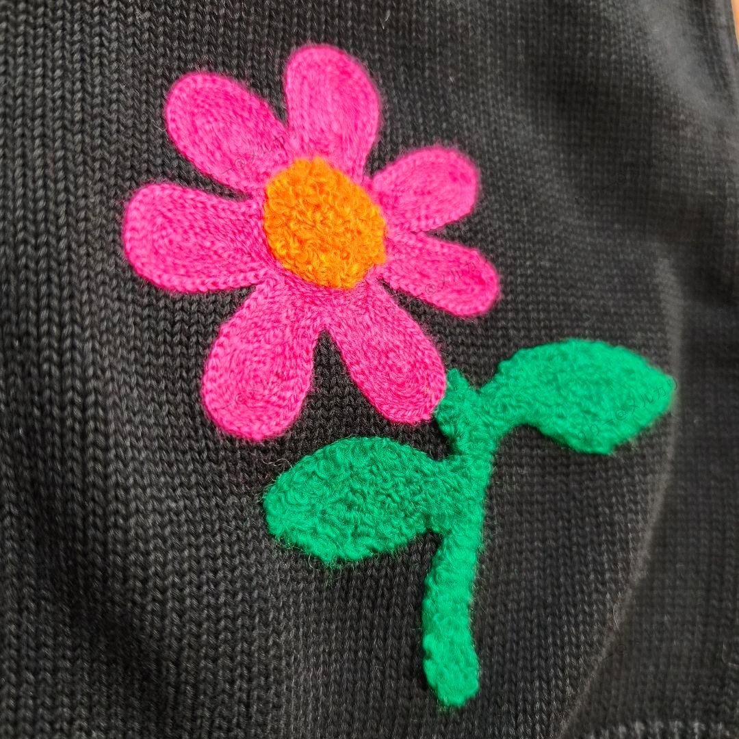 美品・サイズM PS Paul Smith 花柄刺繍ニットセーター ポールスミス