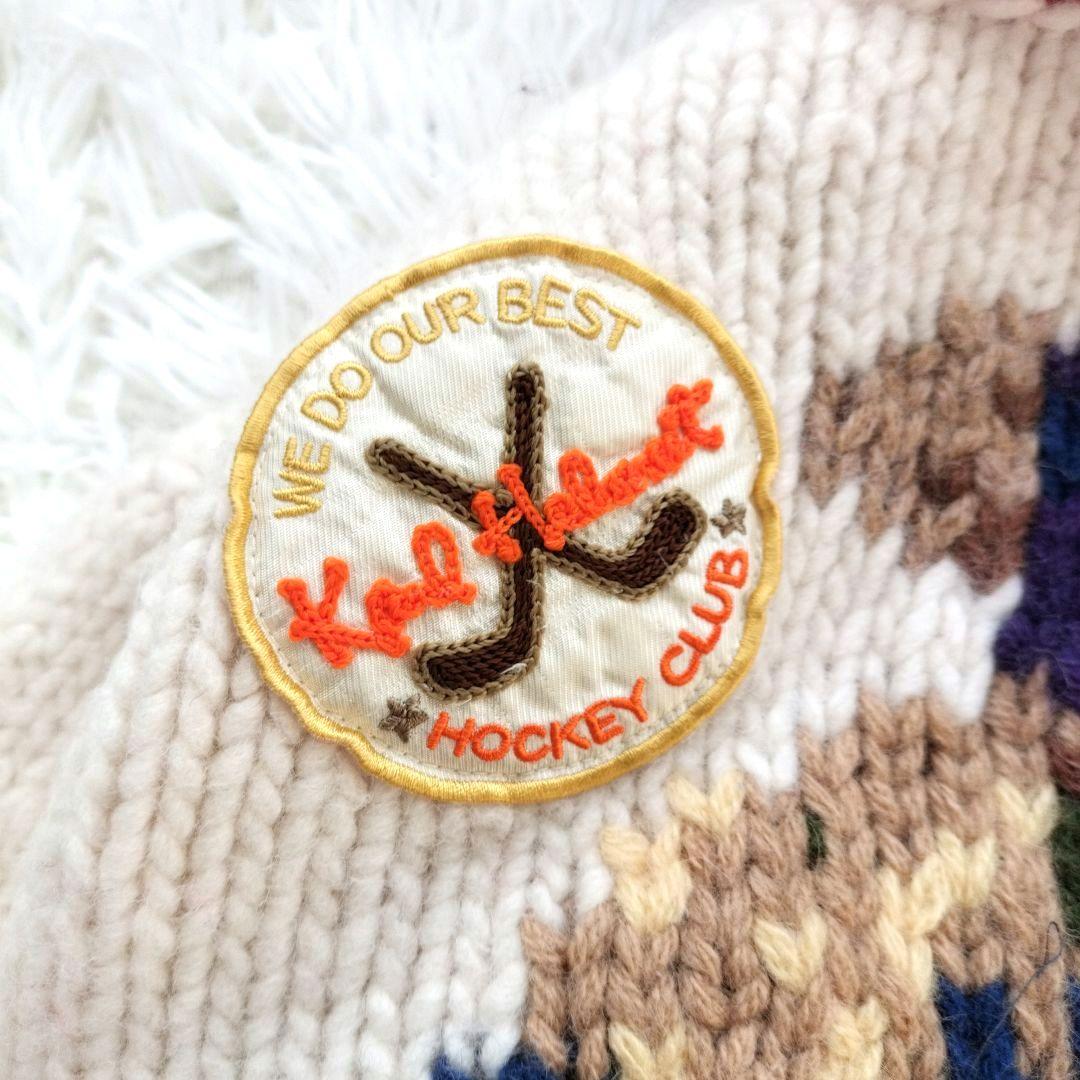 希少】カールヘルム カウチンセーター テディベア ワッペン ユニ