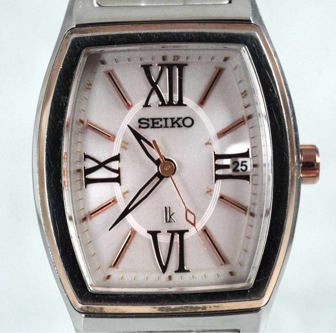SEIKO ルキア 1B22-0AZ0 ピンク 電波ソーラー コンビ 腕時計 - メルカリ