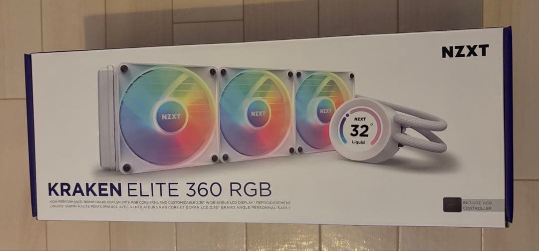 ジャンク NZXT KRAKEN ELITE 360 RGB ホワイト NZXT | Kraken Elite 360 RGB | 360mm AIO w/ IPS LCD & RGB