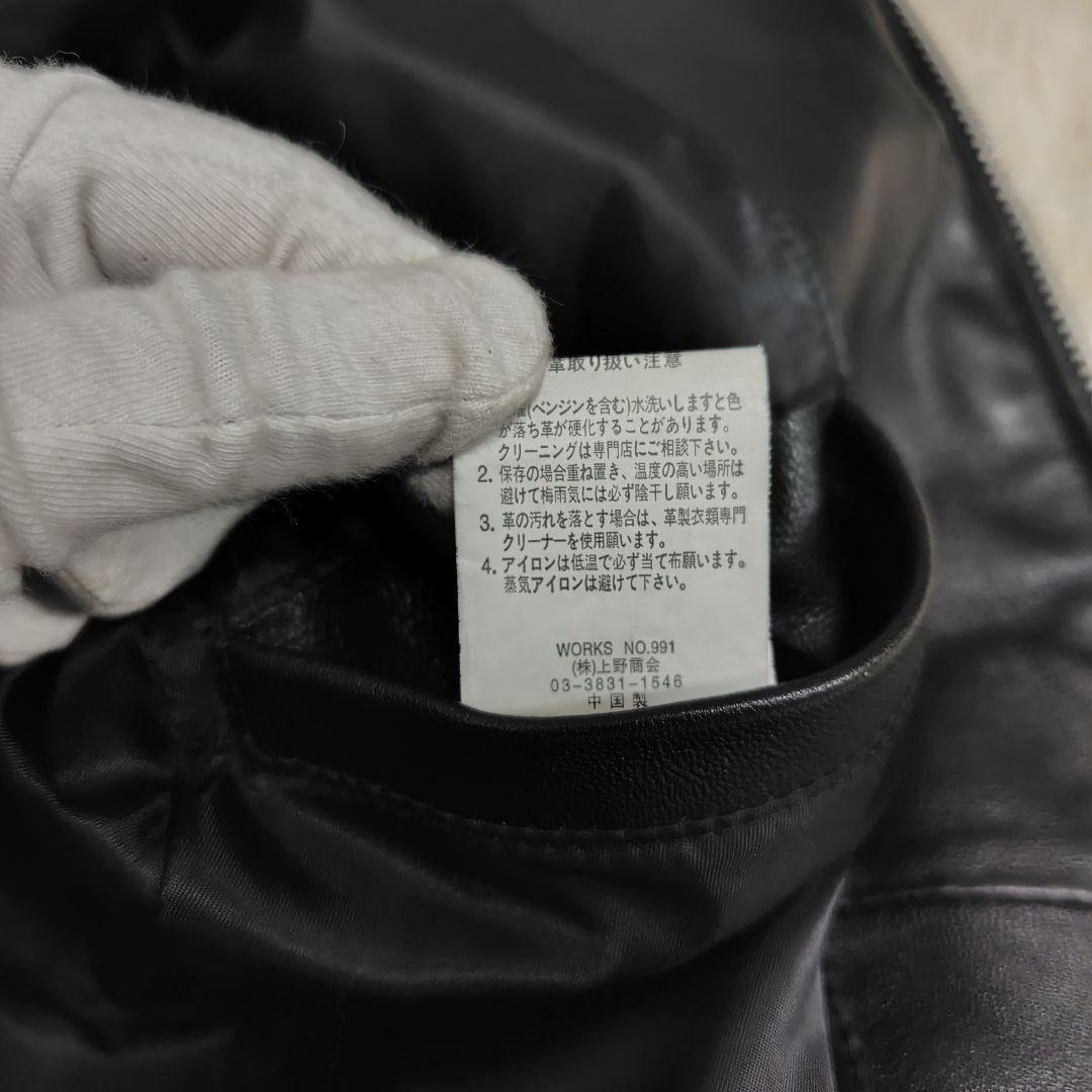 希少✨Schott ラムレザージャケット ロゴ刺繍 黒 XS - メルカリ