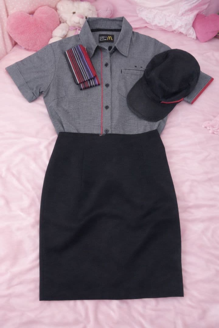 制服 ファーストフード店員 女子 ユニフォーム 学生 社員 コスプレ