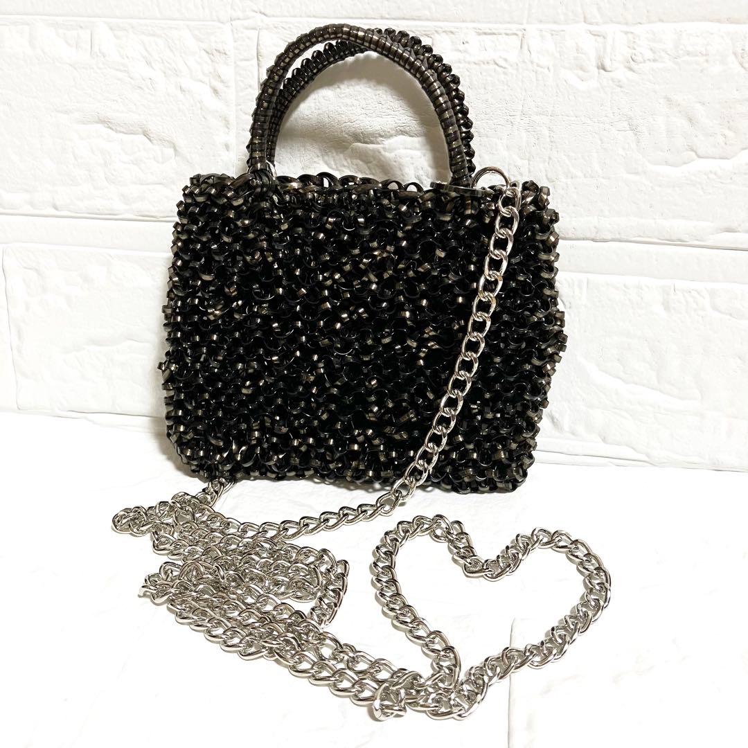 美品✨アンテプリマ ピコ 2way ショルダー チェーン ブラック　ビジュー付き iNtimité 2WAYで使える！スマホショルダーバッグBOOK (宝島社ブランド