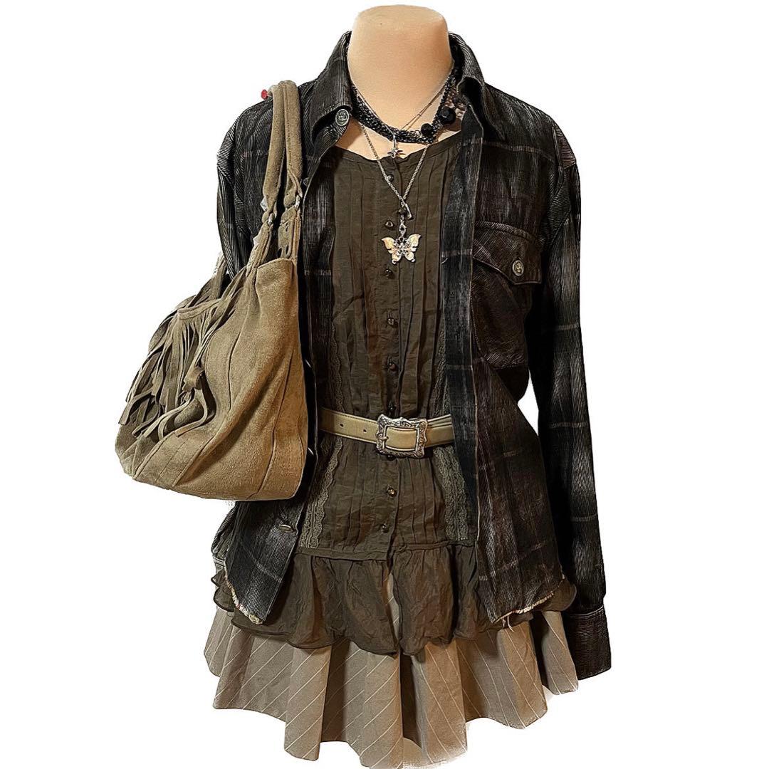 フェアリーグランジ グランジ y2k 森ガール バッグ フリル 平成ギャル