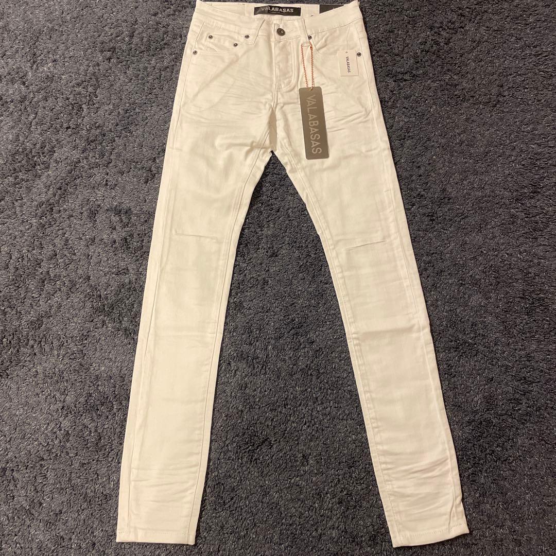 VALABASAS ホワイト スキニーデニム 新品 バラバサス 28 未使用 - メルカリ