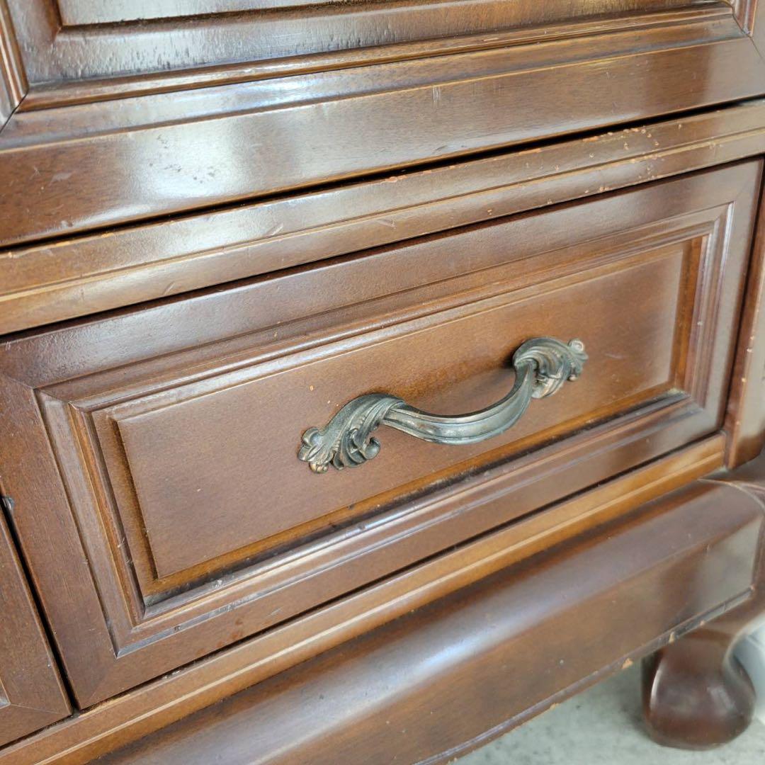 レトロ家具 美品 徳田家具 英国クラシック 木製キャビネット - メルカリ