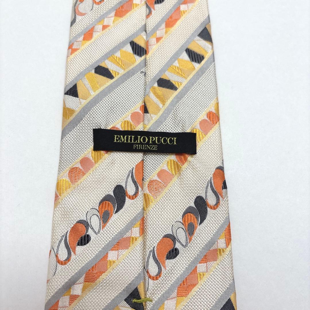 エミリオプッチ ネクタイ シルク ジャガード織 ジオメトリック 美品