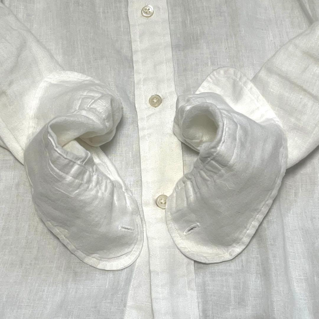 美品 現行 ポロラルフローレン 人気 リネンシャツ 白シャツ XS