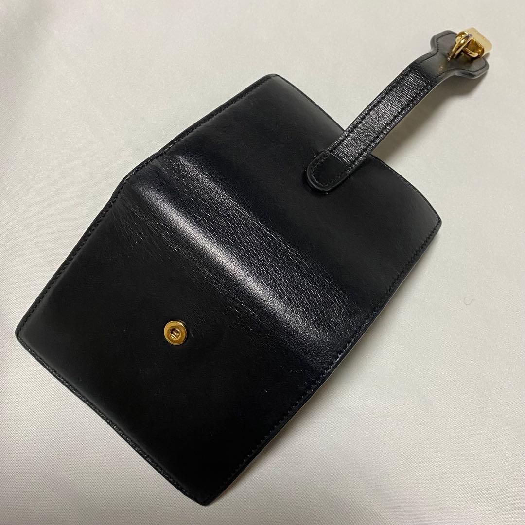 CELINE ゴールドパドロック スモール ストラップウォレット 正規品