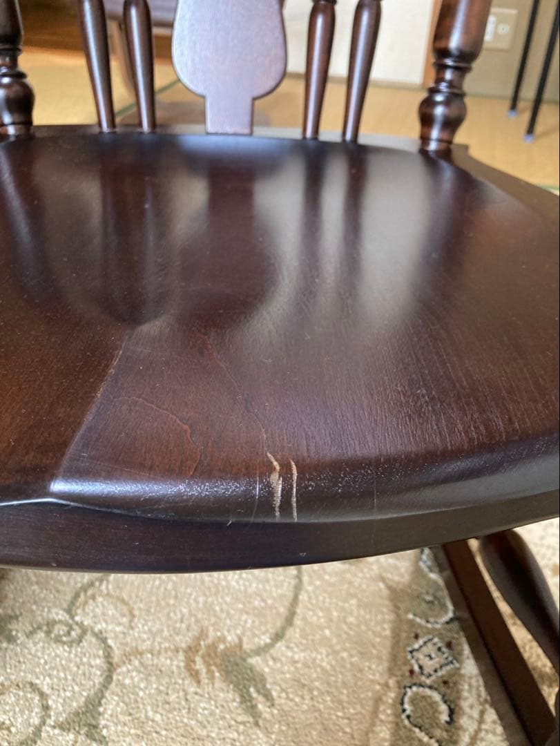 松本民芸家具】木製ロッキングチェア ダークブラウン 39A型 - その他