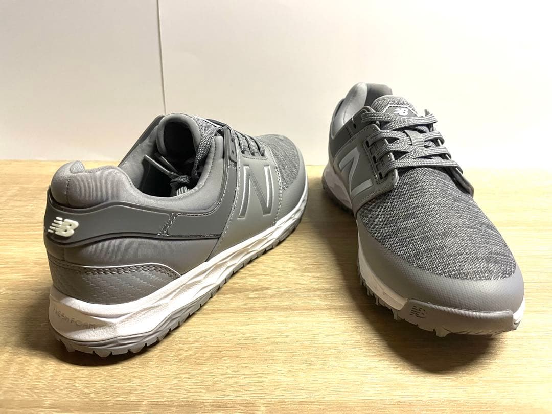 未使用 25.5cm D ニューバランス ゴルフシューズ WG4100GRグレー