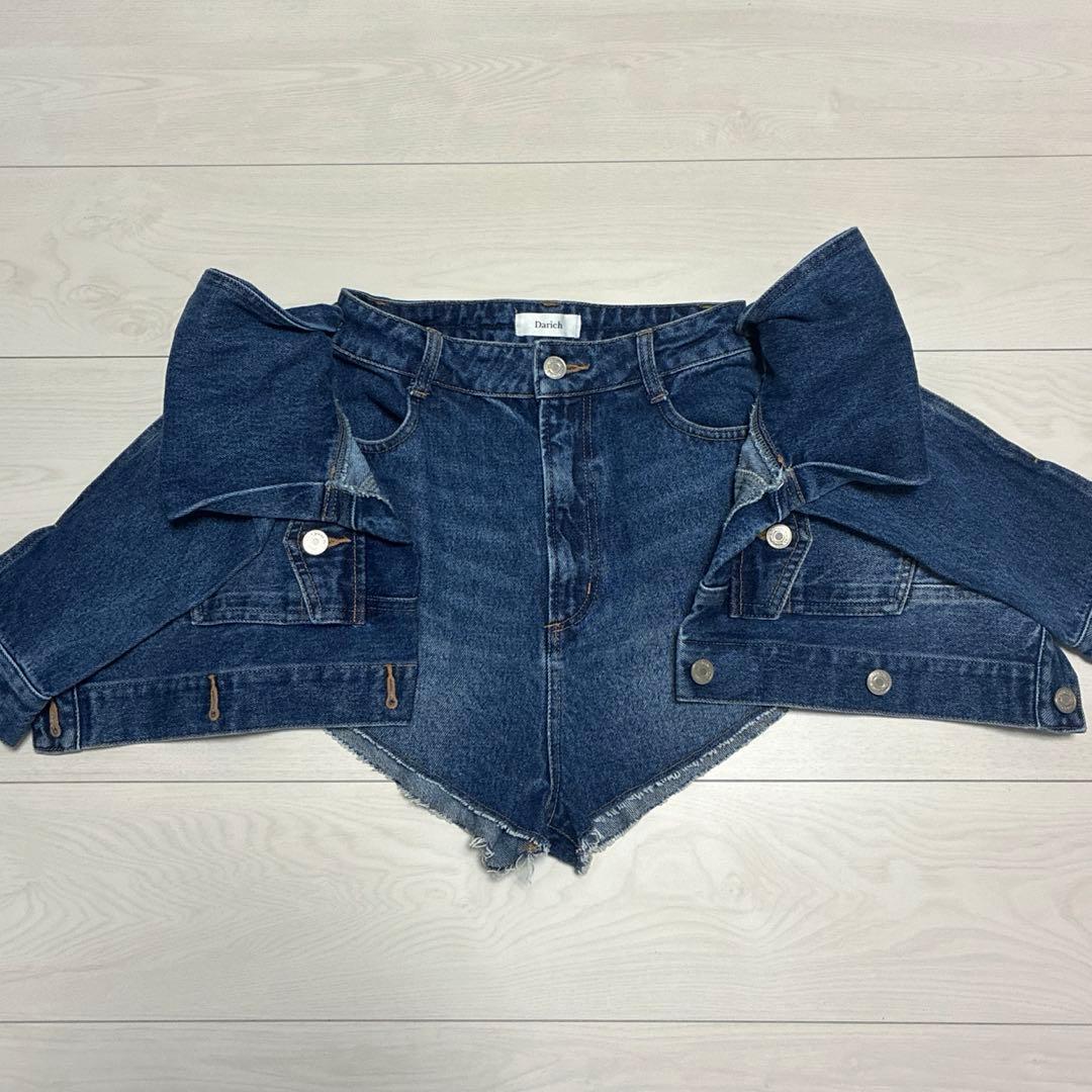 Darich ドッキングデザインデニムショートパンツ ダーリッチ - メルカリ