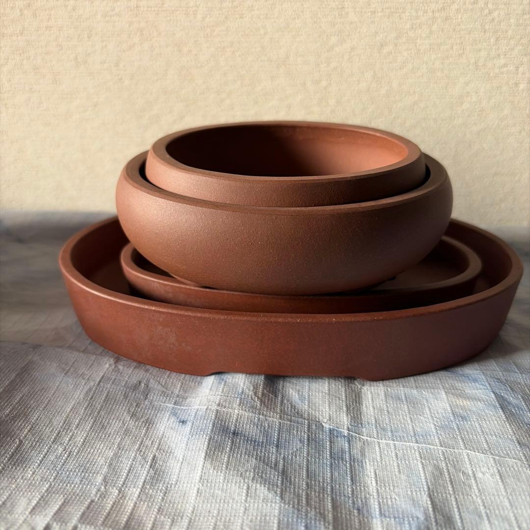 中国宜興 宜興 植木鉢 朱泥 朱砂 中国 アンティーク 盆栽 盆景