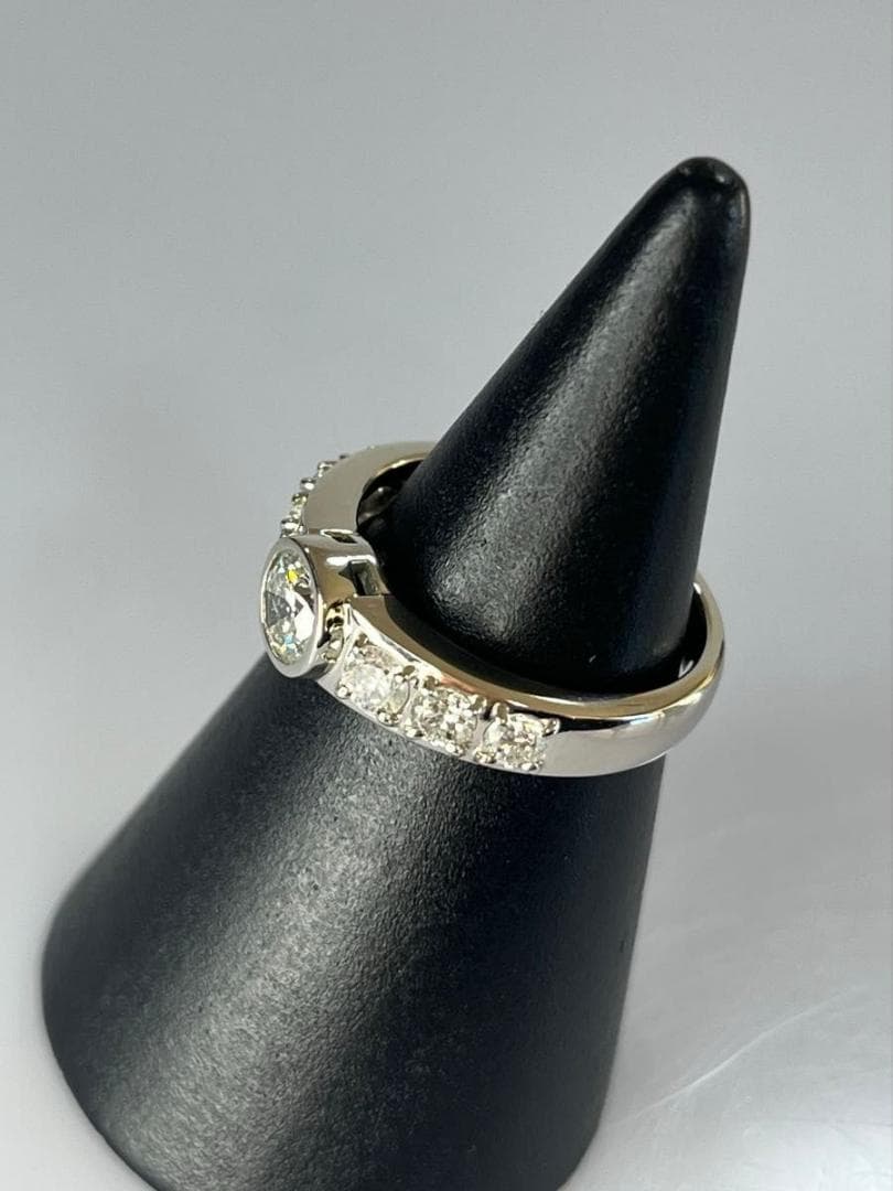 PT 天然ダイヤモンドリング 0.573ct 鑑別カード付き