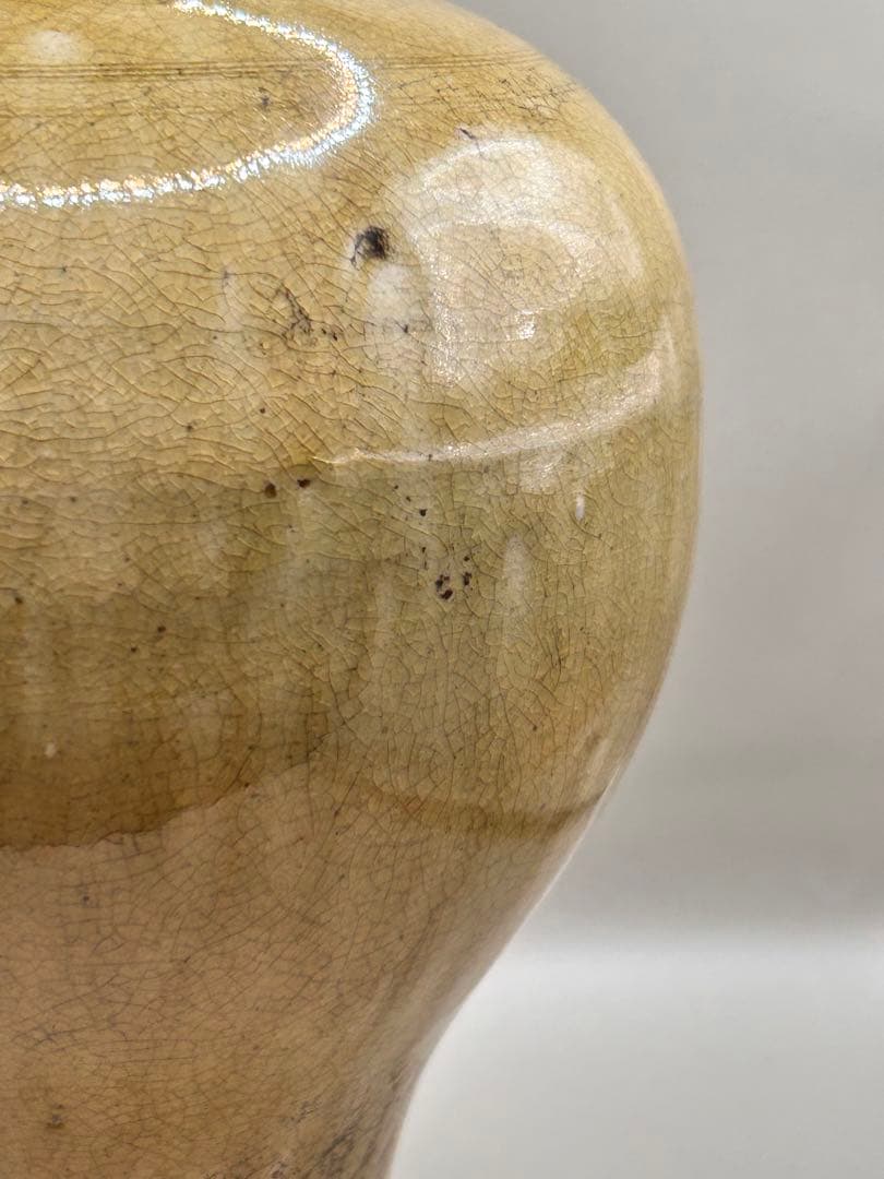 なんとも輝かしい古壺 古瀬戸 俵壺 唐津系壺 木箱○ 永仁の壺 壺 花器