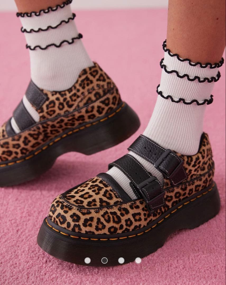 完売品 人気物 Dr. Martens Buzz MJレオパード柄US6 uk4 レオパード柄と厚底ソールでネオパンクスタイルを！Dr. Martens