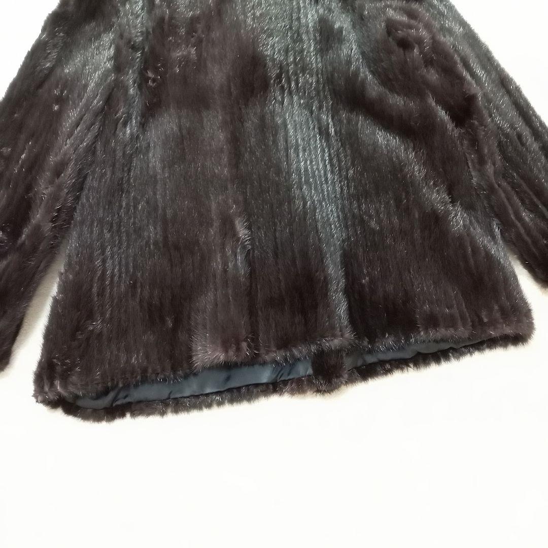 専用 サガミンク XL サイズ 毛皮 コート 銀タグ ブラック リアル ファ