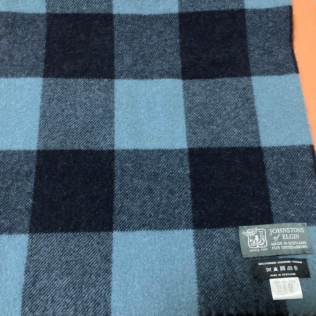 JOHNSTONS of ELGIN カシミヤマフラー チェック柄 Johnstons of Elgin カシミヤ タータンチェックマフラー （マフラー