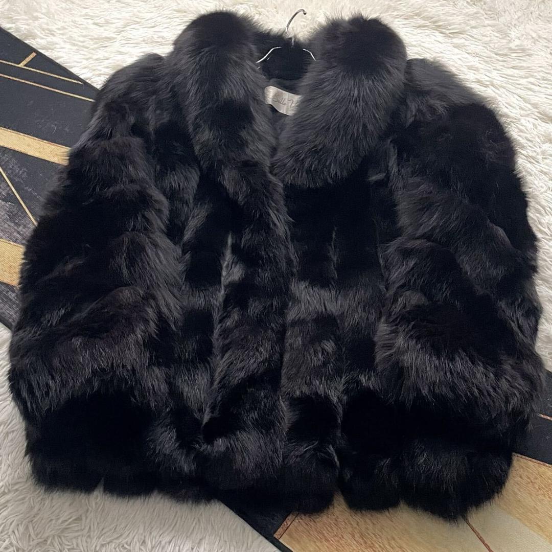 肉厚◎/総丈84 ロイヤル サガフォックス ファーコート リアルファー