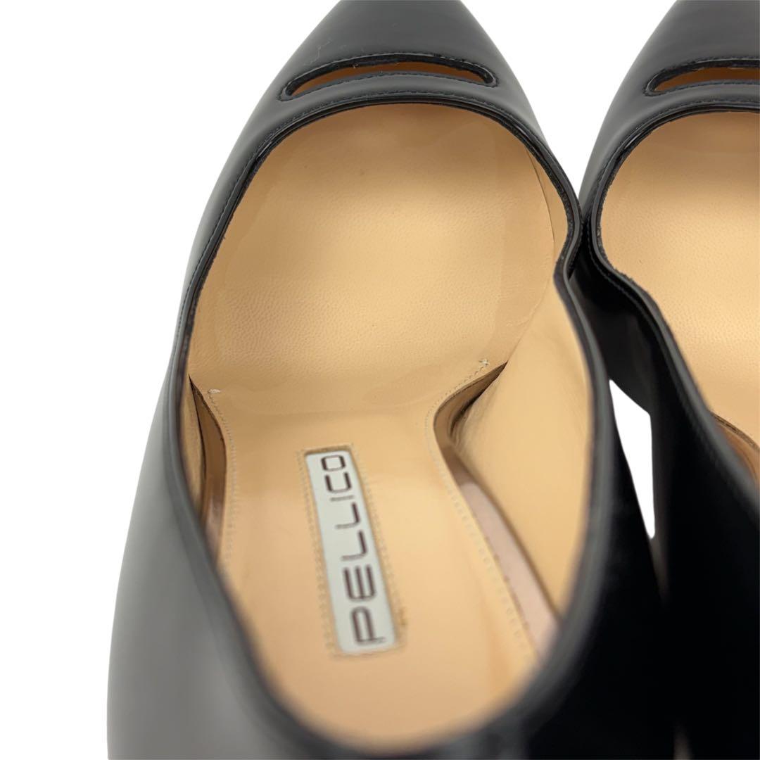 外側美品】PELLICO ペリーコ 23cm 36 アネッリ 黒 パンプス - メルカリ