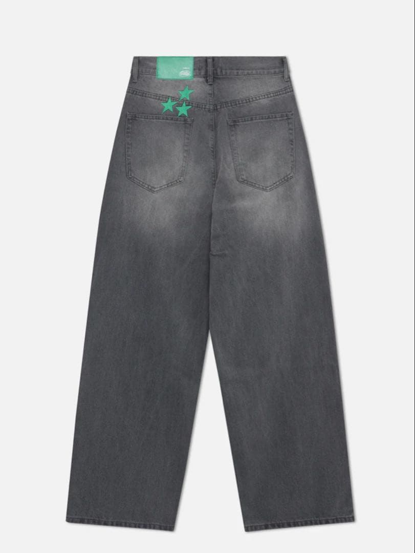 SCUFFERS 34 グレー ワイドレッグデニム Jumbo Pants Washed Grey – Scuffers