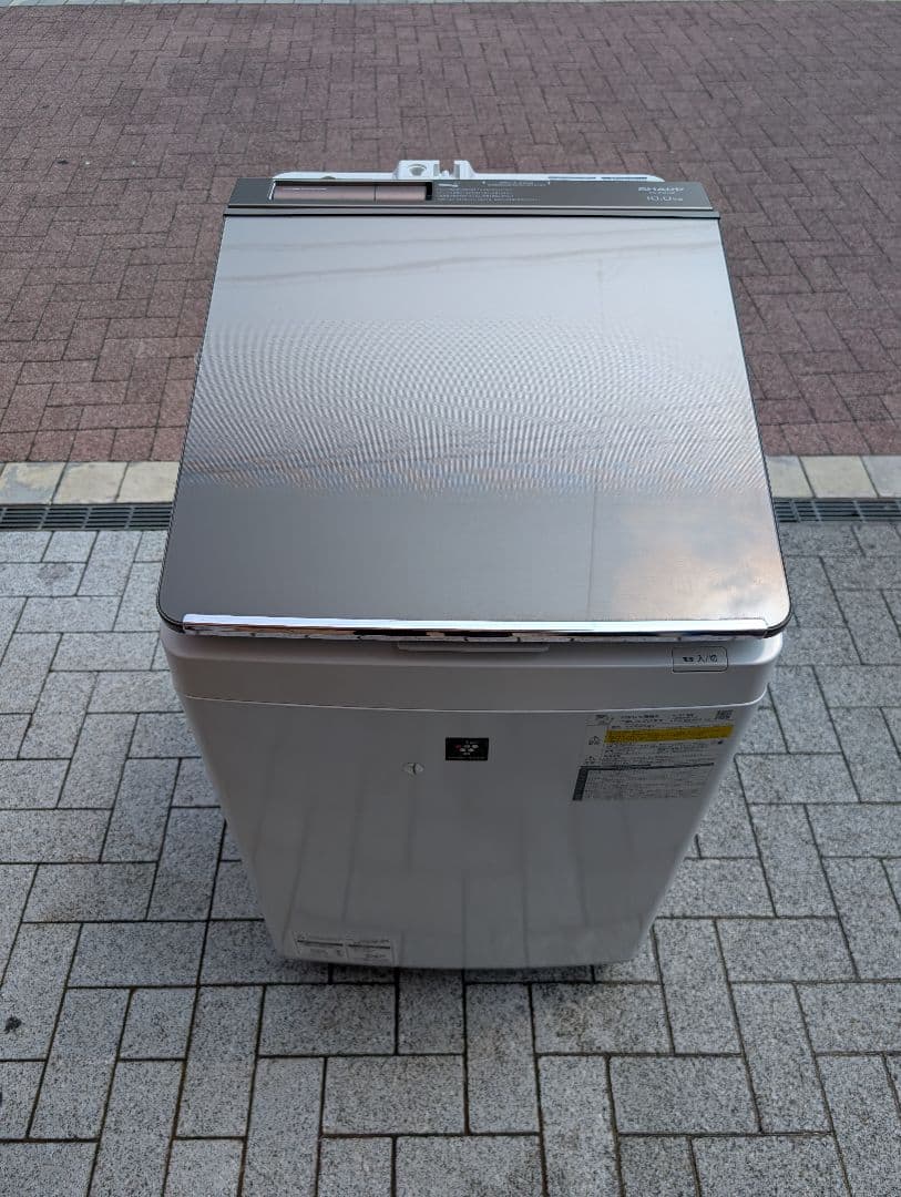 【週末特価】シャープ　洗濯乾燥機　2020年製　10kg　ES-PW10E-T 縦型洗濯乾燥機 ブラウン系 ES-PW10E-T [洗濯10.0kg /乾燥5.0kg