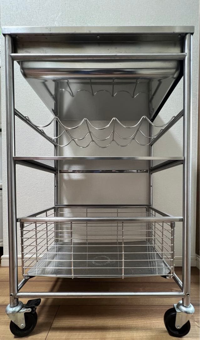 直接取引可】 廃盤品 IKEA ステンレス製 キッチンワゴン - メルカリ