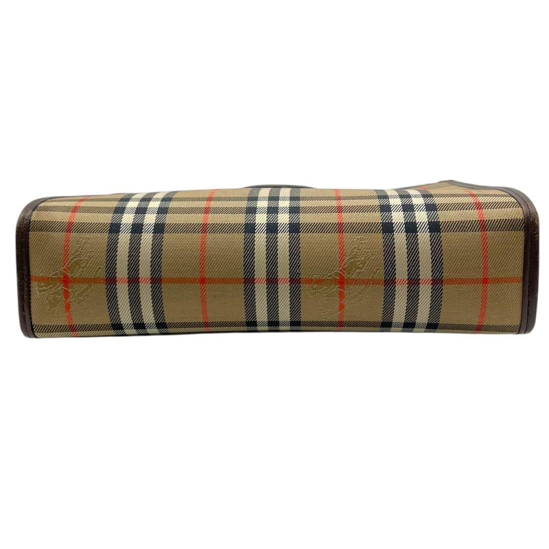 極美品 バーバリー クラッチバッグ ポーチ シャドーホース ノバ レザー