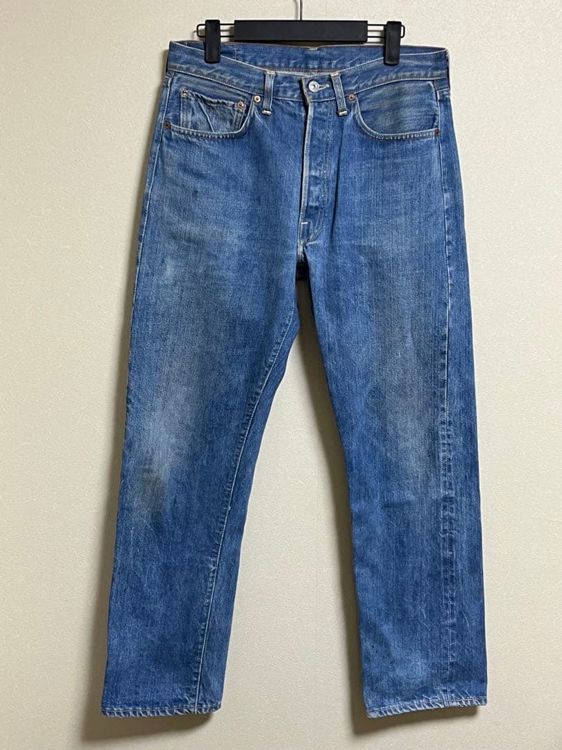 希少ノーリペアLEVI´S リーバイス501 big e 1969 Levi's USA “Big E” Selvedge 501 Tag n/a Actual 28x31 — Jean