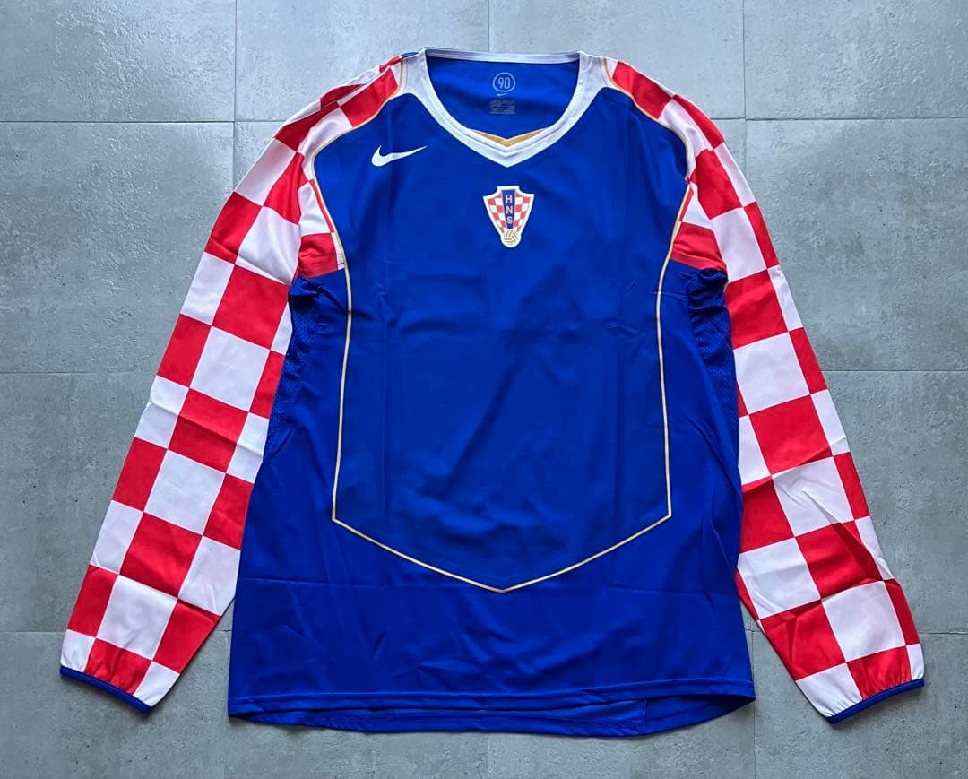 激レア　04-05 クロアチア代表 NIKE 長袖アウェイユニフォーム　選手仕様 NIKE クロアチア代表 06/07 ユニフォーム アウェイ 長袖 選手支給用